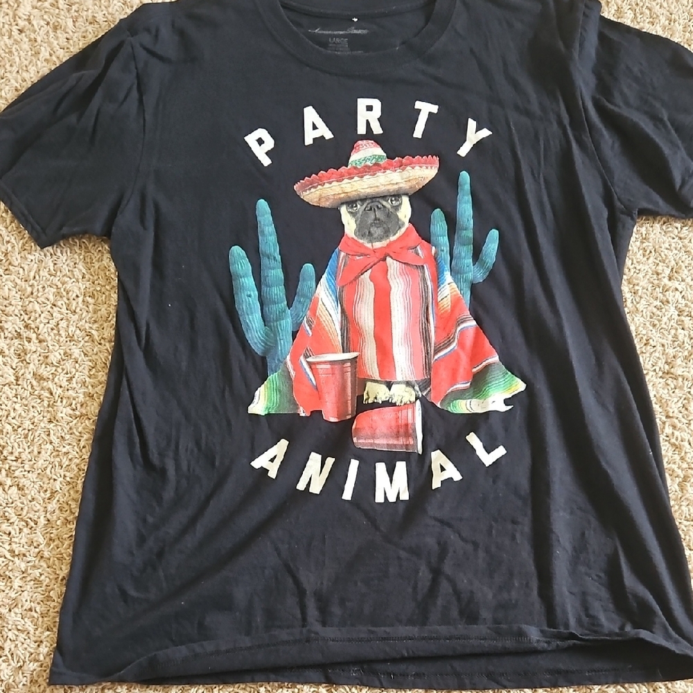 Black Party Animal Graphic Tee